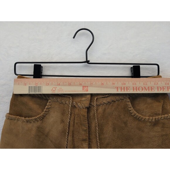 Wilsons Leather Pelle Studio Tan Leather Pants Women's 6 Native American look - Picture 5 of 13